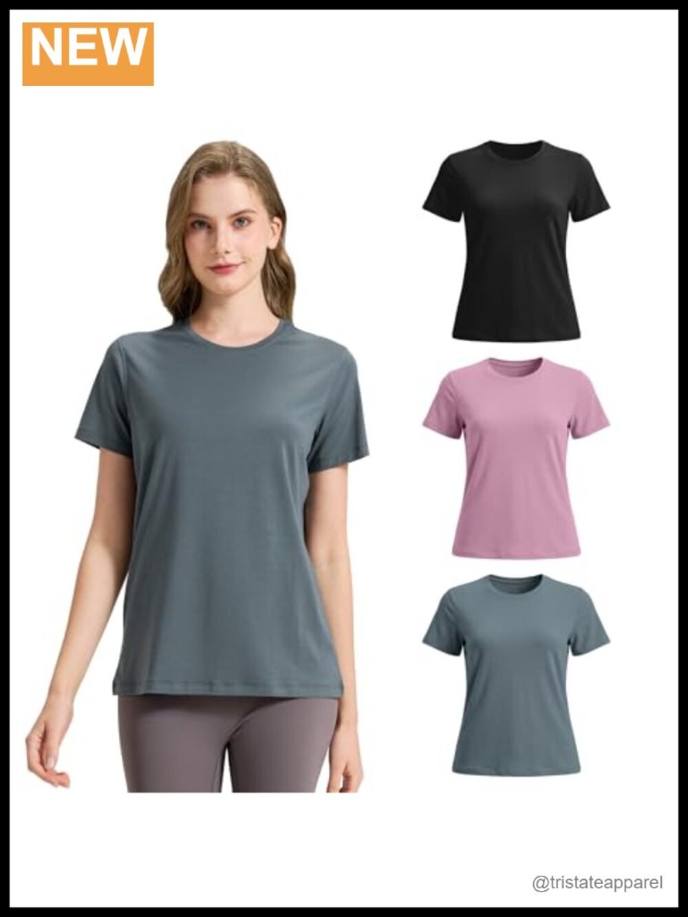Buttery Soft Bamboo Viscose Cotton T-Shirt Crew Neck Relaxed Fit Casual